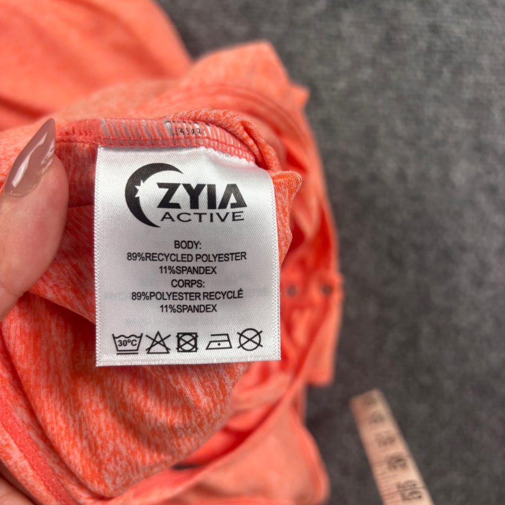 ZYIA Active Womens Heathered Orange Melon One Piece Athletic Jumper Romper Small - Picture 9 of 13
